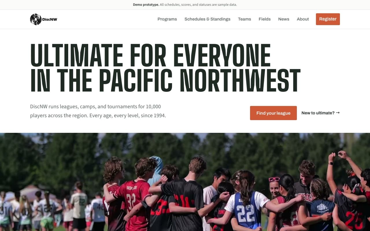 The DiscNW site preview